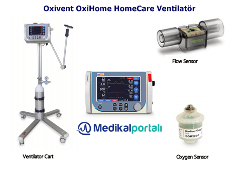Oxivent OxiHome HomeCare ( Ev Tipi) Taşınabilir Ventilatör 3